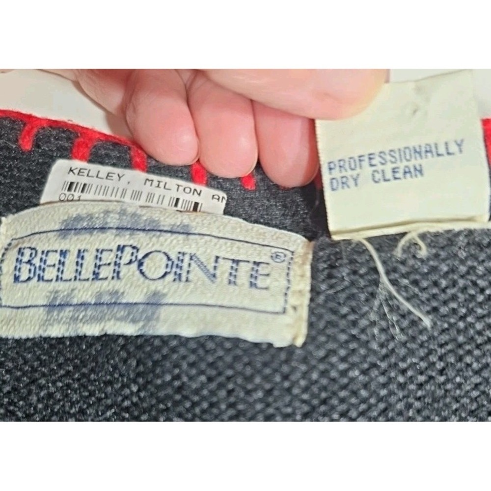 Vtg 90s Belle Pointe‎ L Sweater Vest School Teacher Classroom Knit Cardigan - Picture 8 of 8